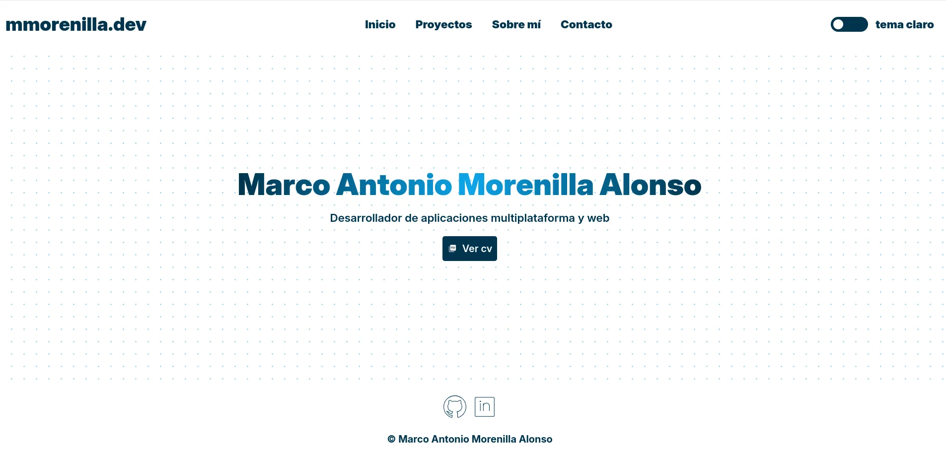 Imagen proyecto Portfolio web